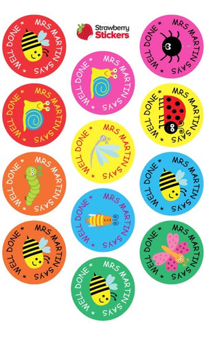 Personalised Teacher Reward Stickers